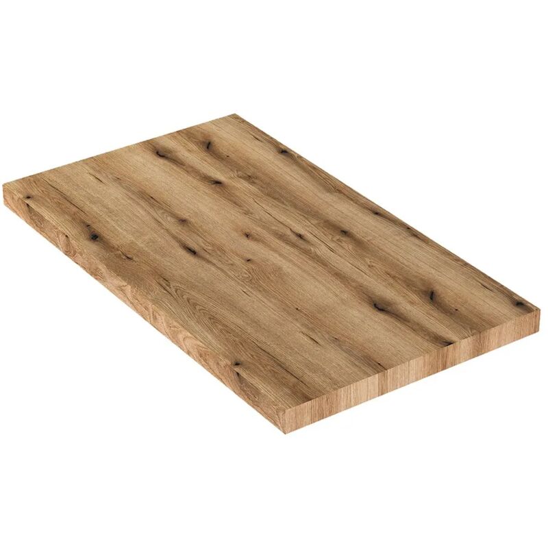 foto del prodotto mensola per lavabo d appoggio 80 cm in legno rovere naturale linea