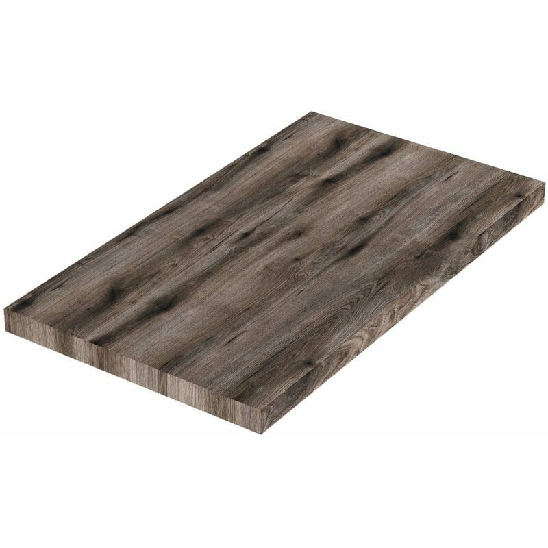 foto del prodotto mensola per lavabo da appoggio in legno rovere fossile 80cm