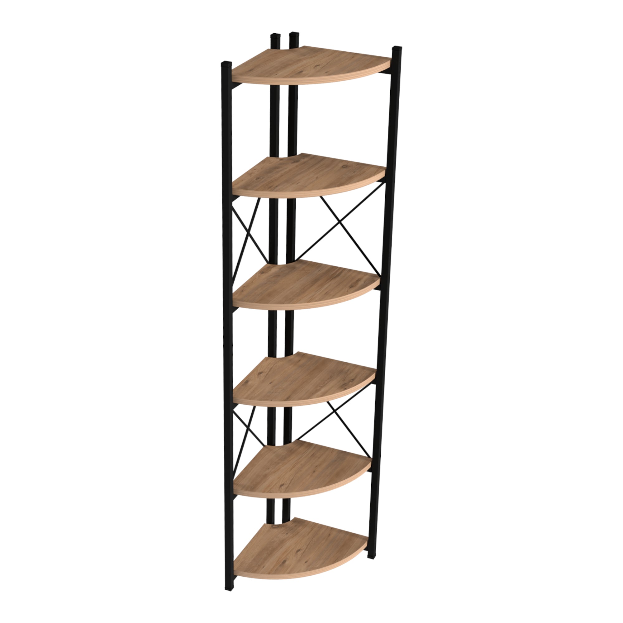 foto del prodotto mensola per piante 6 livelli 160 x 30 x 30 cm effetto legno nero 03 0007721
