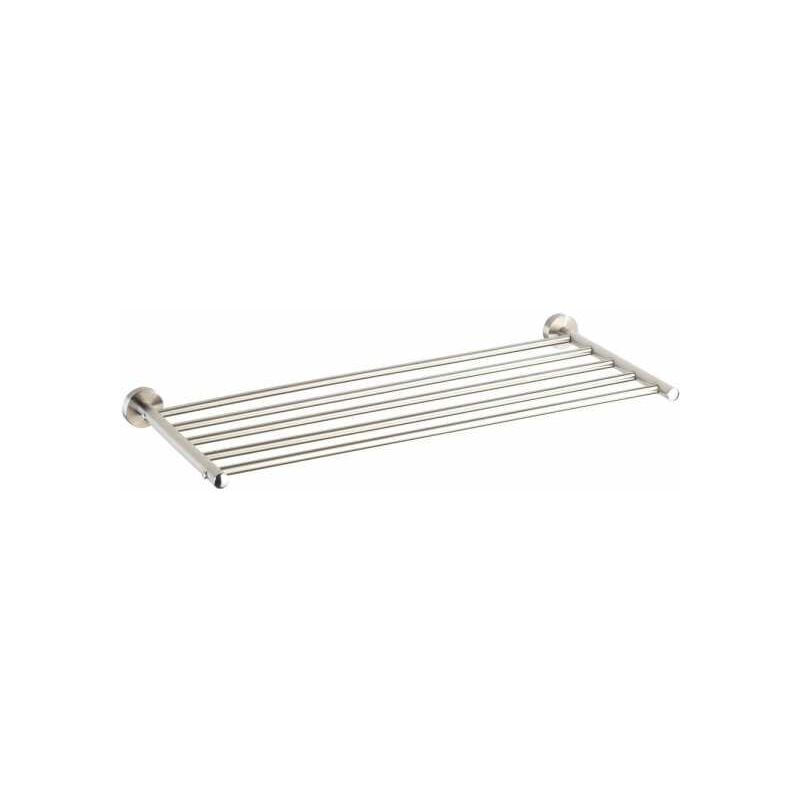 foto del prodotto mensola porta asciugamani da parete faella, mensola per bagno con porta asciugamani da parete, acciaio inossidabile, 69,5x29,5x5,5 cm, lucido wenko