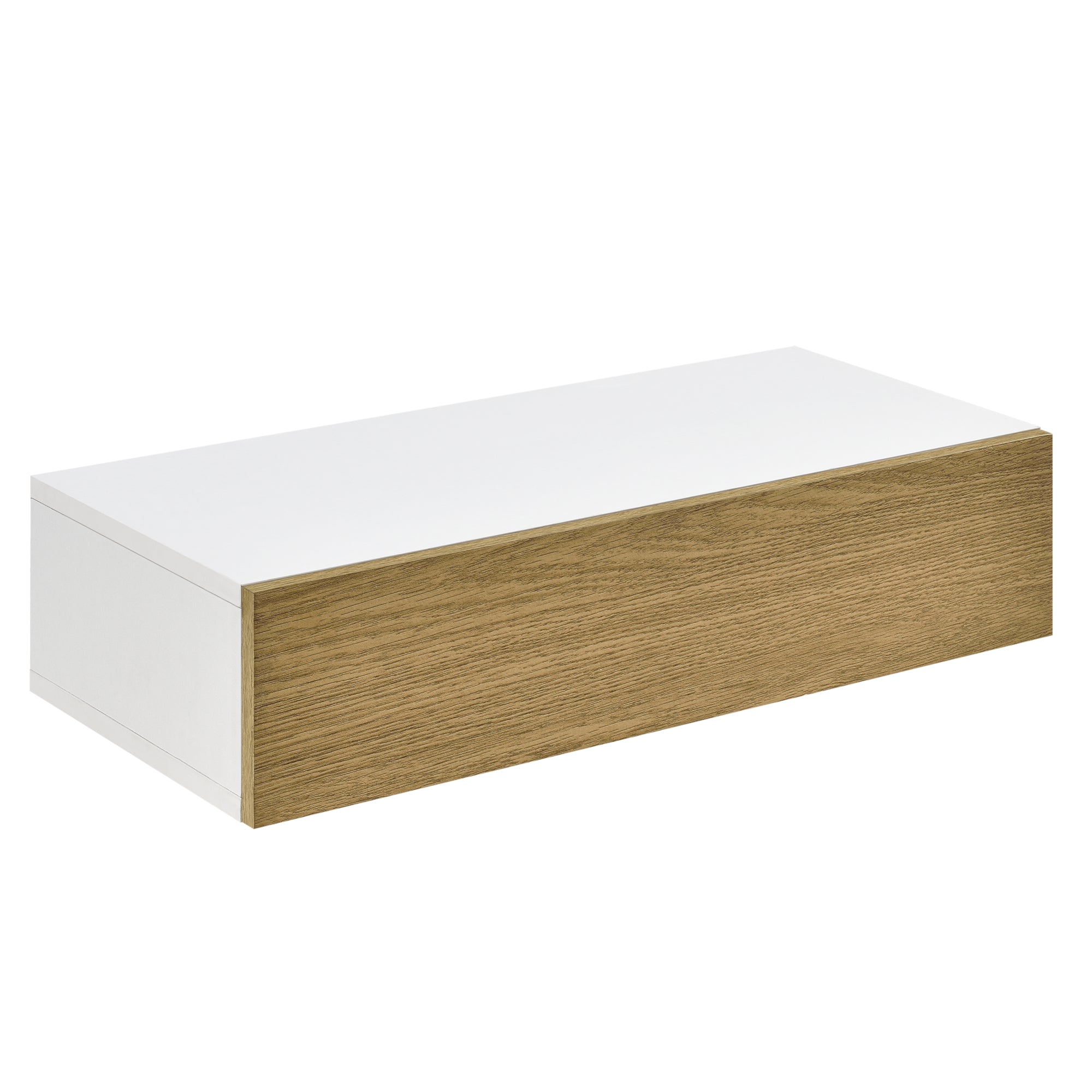 foto del prodotto mensola portaoggetti da parete con bancone 50 cm bianco beige 03 0001715