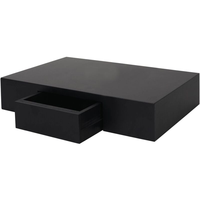 foto del prodotto mensola sospesa a parete con cassetto 40 cm nero 040005681