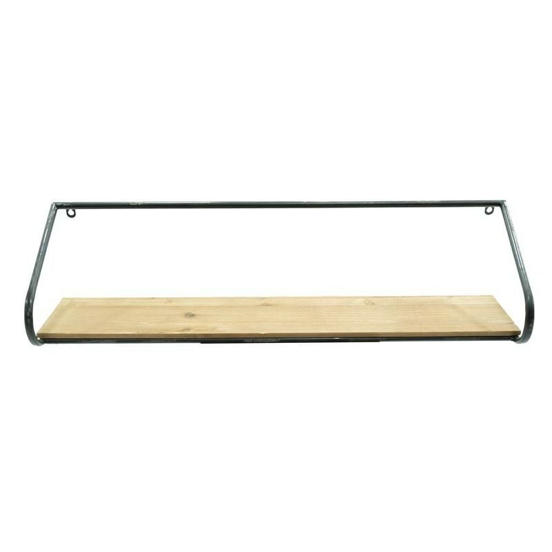 foto del prodotto mensola stile industrial in legno e metallo h.21 cm