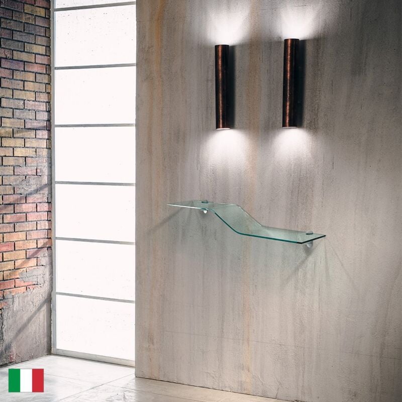 foto del prodotto mensola vetro curvato trasparente 100x20,5xh 11 cm made in italy onda