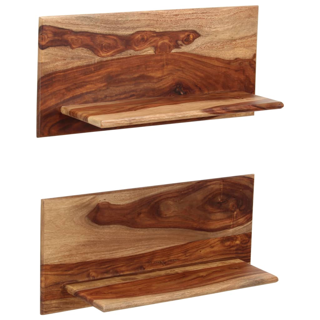 foto del prodotto mensole 2 pz 58x26x20 cm in legno massello di sheesham cod mxl 42733