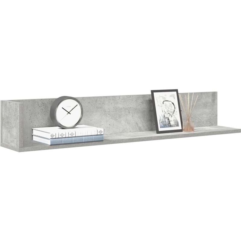 foto del prodotto mensole a muro 2pz grigio cemento 100x16,5x16,5cm in truciolato vidaxl