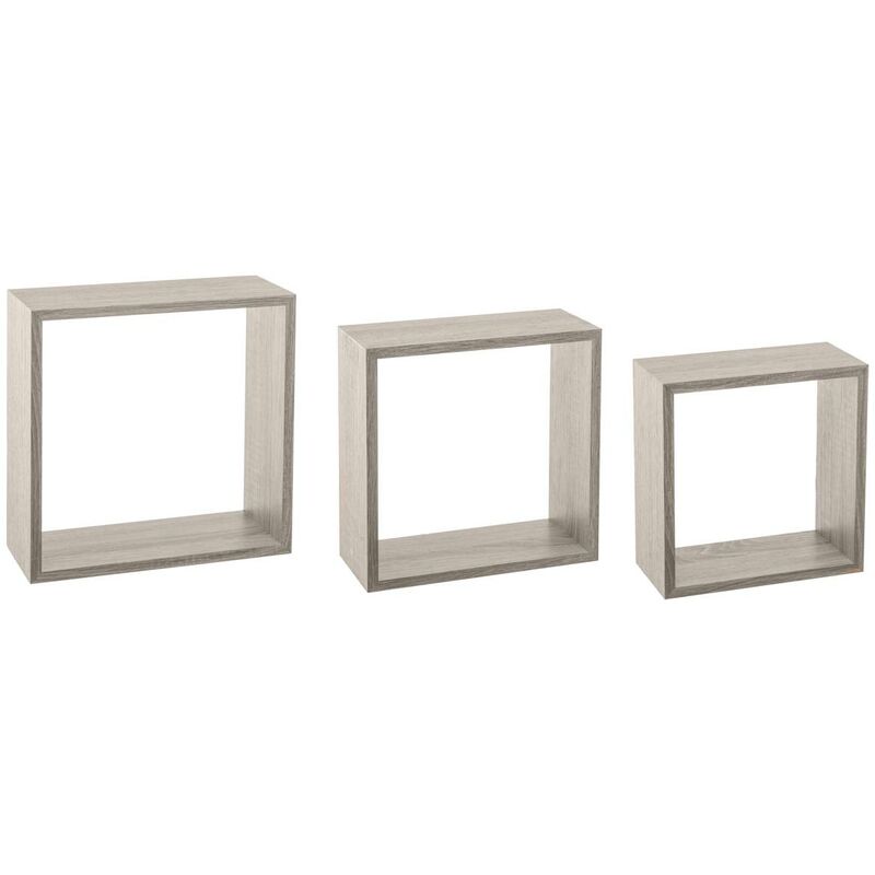 foto del prodotto mensole a muro cubetti rovere grigio x3