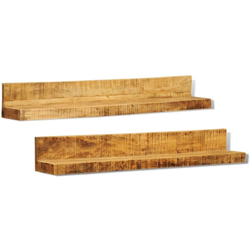 foto del prodotto mensole a muro in legno massiccio 2 articoli