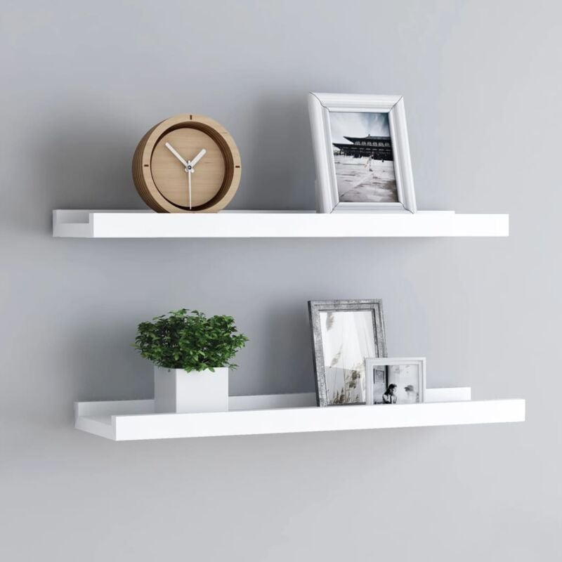 foto del prodotto mensole con sporgenza 2 pz bianche 60x9x3 cm mdf vidaxl