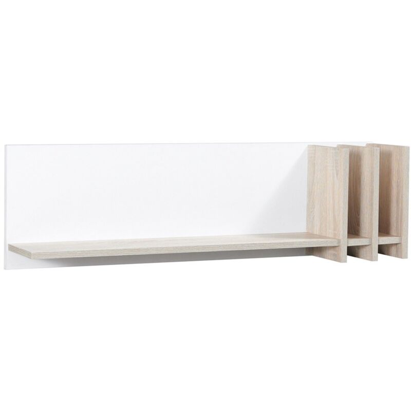 foto del prodotto mensole da muro malmo 100 cm colore dab sonoma e bianco