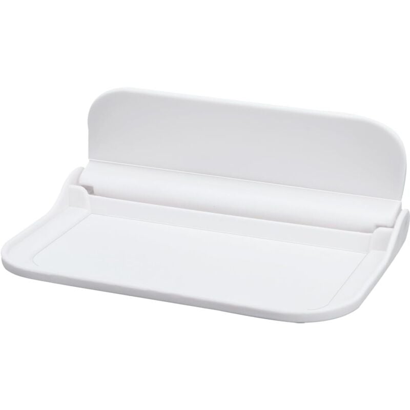 foto del prodotto mensole da parete pieghevoli, 18 x 11 cm, mensole da bagno, senza foratura, plastica, bianche, per bagno, soggiorno, camera da letto, cucina,