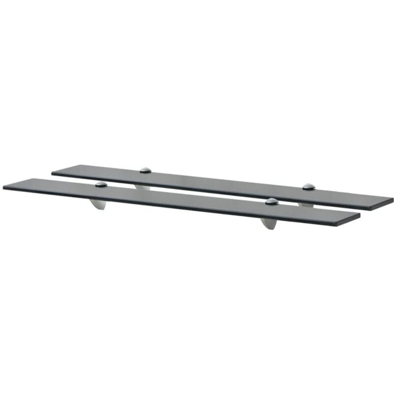 foto del prodotto mensole galleggianti 2 pz in vetro 80x20 cm 8 mm cod mxl 33438