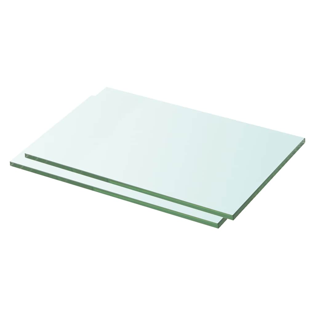 foto del prodotto mensole in vetro trasparente 2 pz 30x15 cm cod mxl 33649