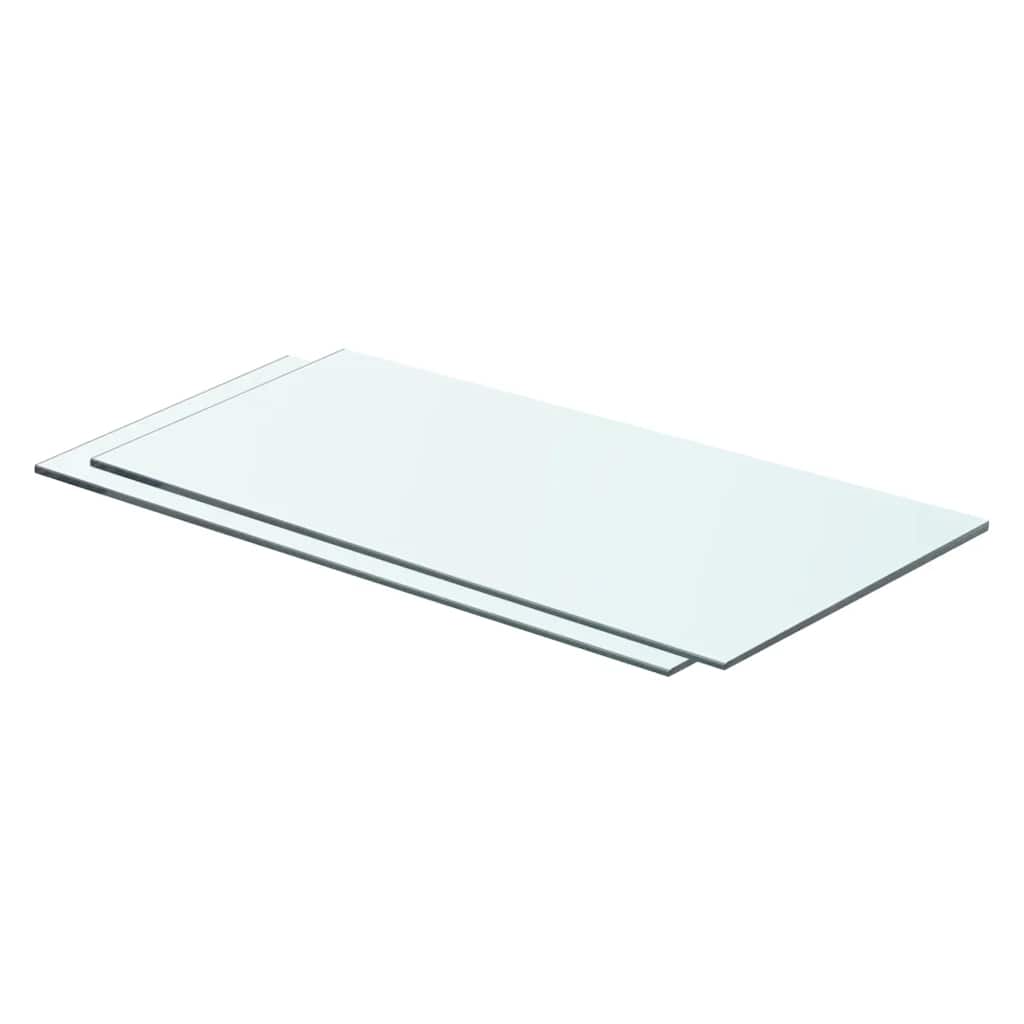 foto del prodotto mensole in vetro trasparente 2 pz 60x25 cm cod mxl 33334