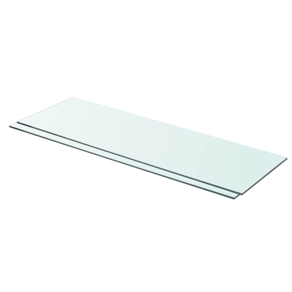 foto del prodotto mensole in vetro trasparente 2 pz 80x25 cm cod mxl 62827