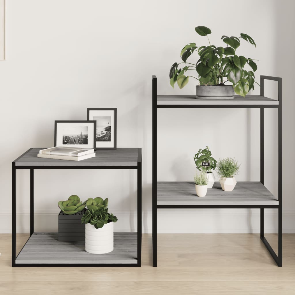 foto del prodotto mensole parete 4pz grigio sonoma 40x50x1,5cm legno multistratocod mxl 111570