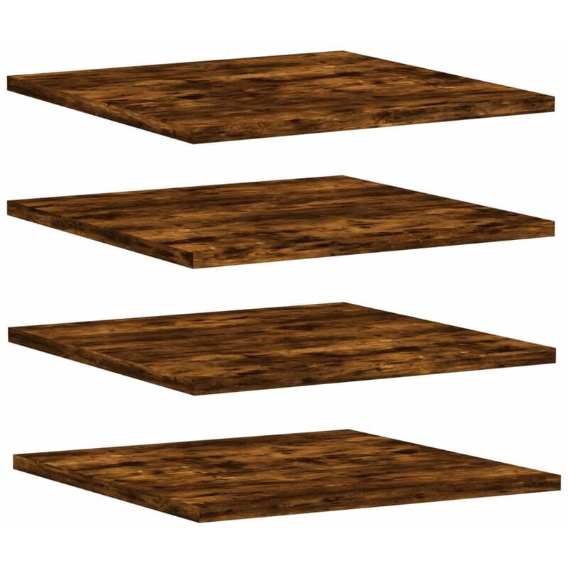 foto del prodotto mensole parete 4pz rovere fumo 40x40x1,5 cm legno multistrato vidaxl