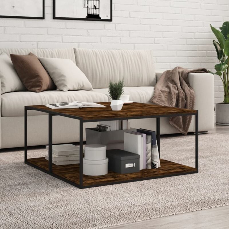 foto del prodotto mensole parete 4pz rovere fumo 80x40x1,5 cm legno multistrato vidaxl