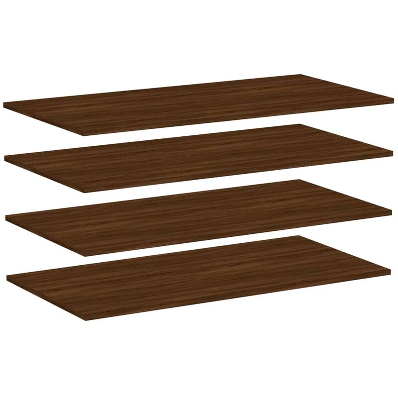 foto del prodotto mensole parete 4pz rovere marrone 100x50x1,5 legno multistrato vidaxl