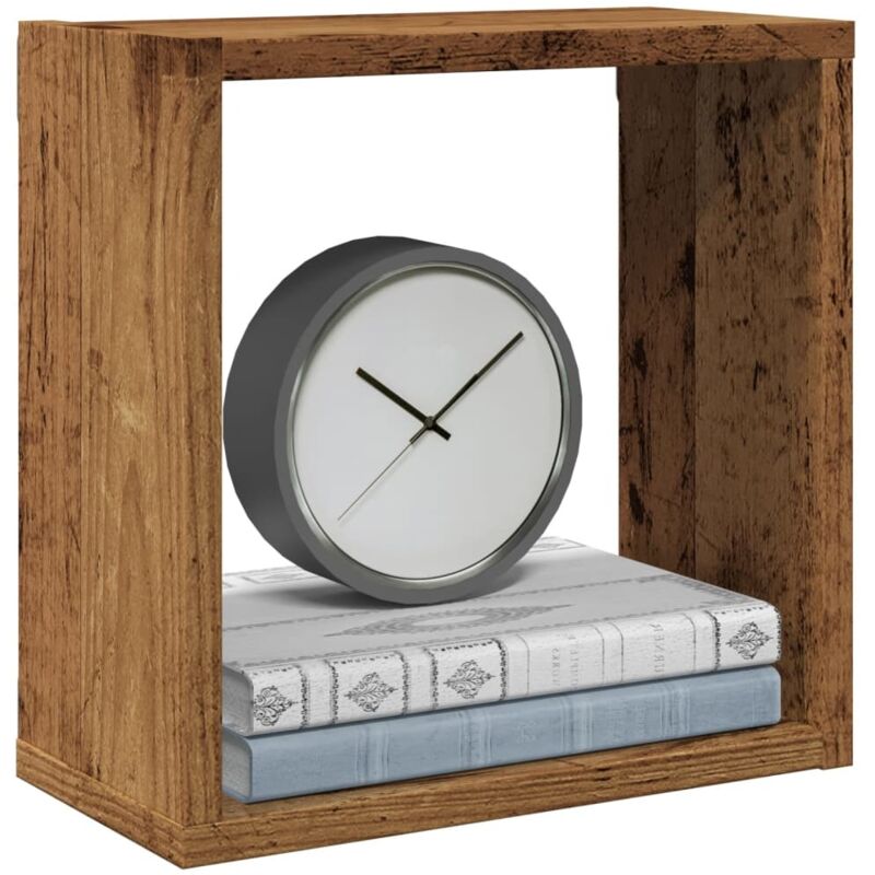 foto del prodotto mensole parete a cubo 6 pz legno vecchio 30x15x30 cm truciolato vidaxl