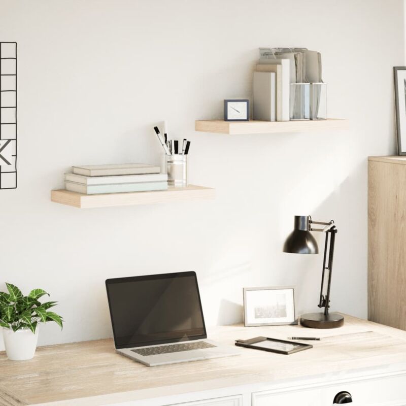 foto del prodotto mensole pensili 2 pz 50x23,5x4 cm in truciolato - vidaxl