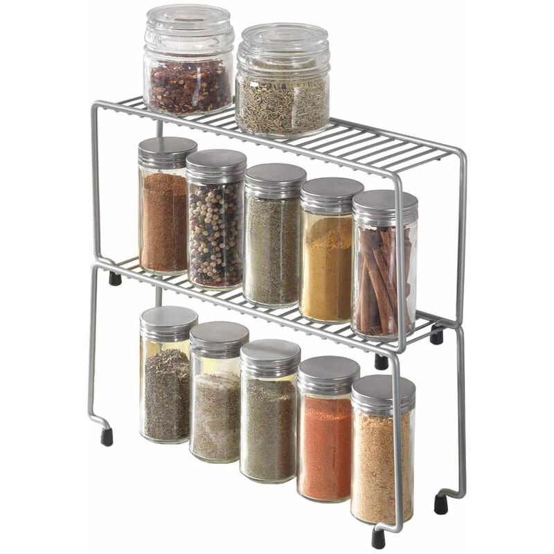 foto del prodotto mensole porta spezie spice bridge set 2 pz da cucina metaltex
