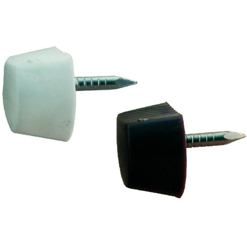 foto del prodotto mensolina reggipiano a chiodo in materiale plastico antiurto in blister da 20 pezzi bianco