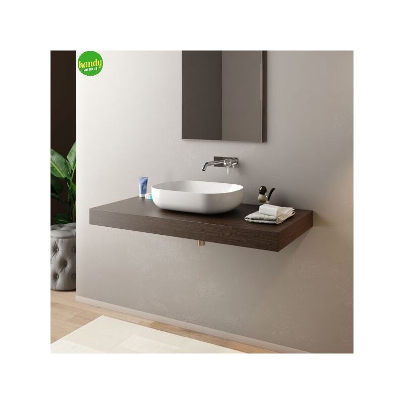 foto del prodotto mensolone top bagno mobo 100cm tabacco