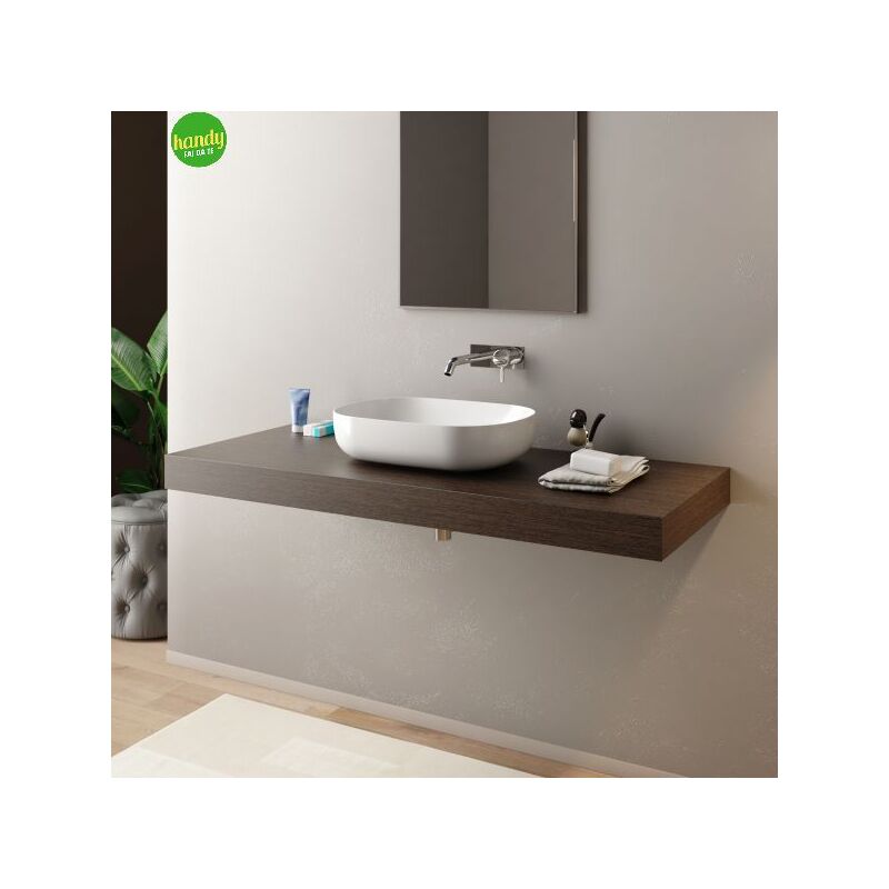 foto del prodotto mensolone top bagno mobo 120cm tabacco