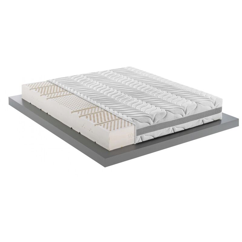 foto del prodotto mentor materasso lattice 100 h1 piazza e mezzo 120x190 nature sx h20 a sette zone di portanza differenziata, sfoderabile e lavabile.