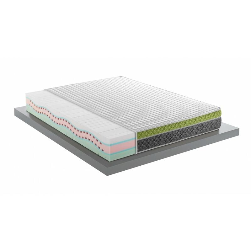 foto del prodotto mentor materasso memory med h1 matrimoniale 160x200 creation med 4d h26 evo disp. medico detraibile 7 cm di memory, onda ad 11 zone di portanza