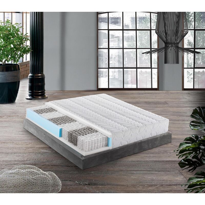 foto del prodotto mentor materasso molle med h3 matrimoniale 160x200 morfeo med 1.1 disp. medico detraibile h21 a nove zone di portanza differenziata, sfoderabile e