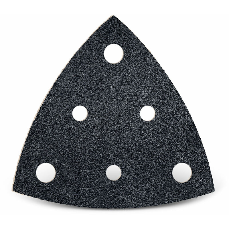 foto del prodotto menzer black carte abrasive velcrate, 82 mm, 6 fori, p. levigatrici a delta, carburo di silicio 50 pz. g40
