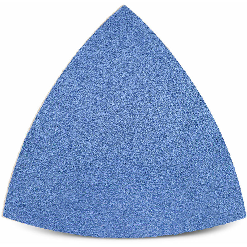 foto del prodotto menzer blue carte abrasive velcrate, 82 mm, p. levigatrici a delta, corindone zirconio 25 pz. g100