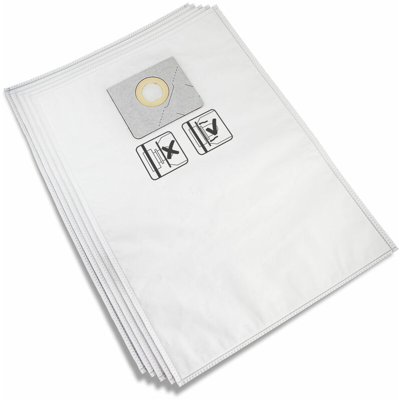 foto del prodotto menzer kit sacchetti filtro in tessuto non tessuto 30 l 5 pz per aspiratore di sicurezza vcl vcm 530 pro wood 