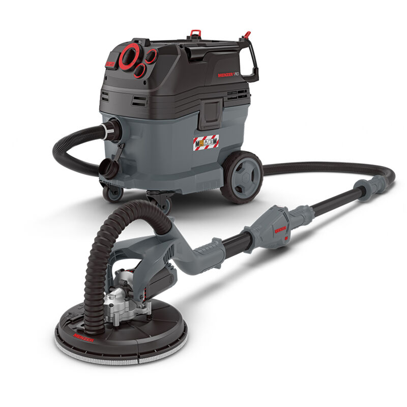 foto del prodotto menzer levigatrice a collo lungo lhs 225 aspiratore di sicurezza vcm 530 pro incl. set di abrasivi