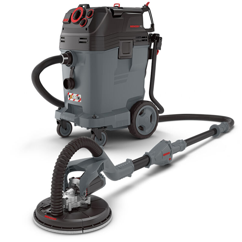 foto del prodotto menzer levigatrice a collo lungo lhs 225 aspiratore di sicurezza vcm 550 pro incl. set di abrasivi