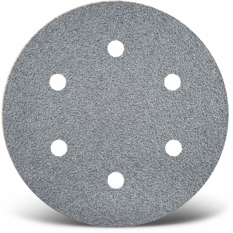 foto del prodotto menzer platinum dischi abrasivi velcrati, 225 mm, 6 fori, p. levigatrici per muri, corindone semi friabile 5 pz. g150