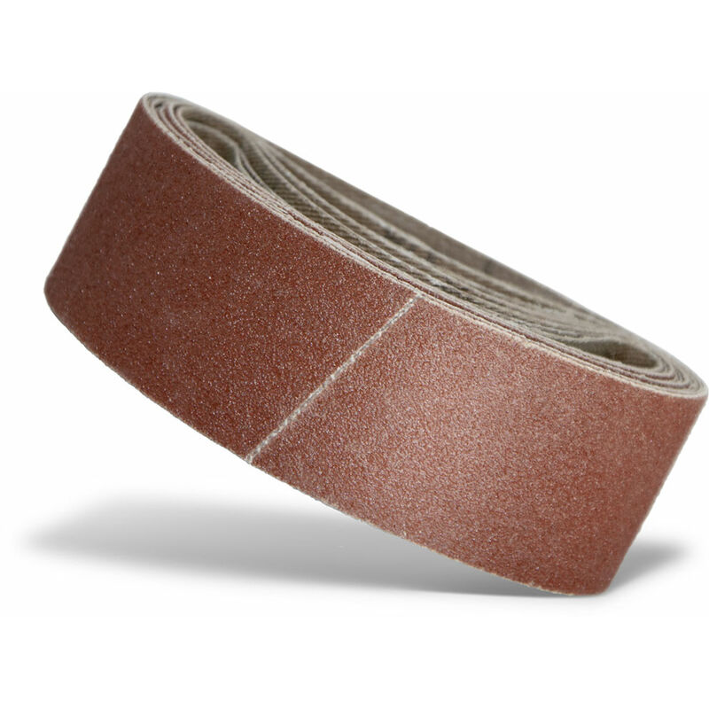 foto del prodotto menzer red nastri abrasivi, 303 x 40 mm, p. levigatrici palmari a nastro, corindone normale 10 pz. g60