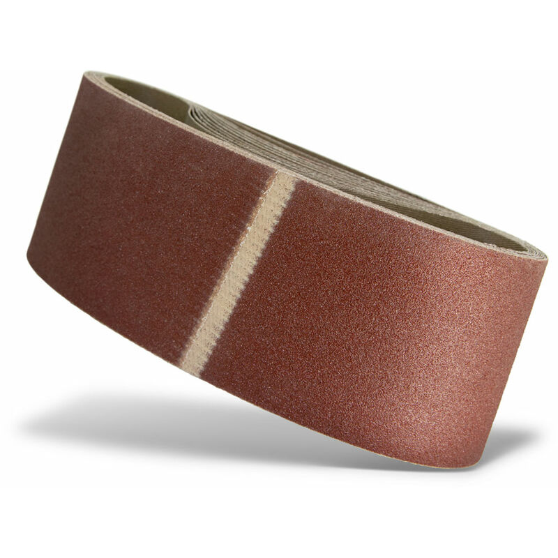 foto del prodotto menzer red nastri abrasivi, 610 x 100 mm, p. levigatrici palmari a nastro, corindone normale 10 pz. g80