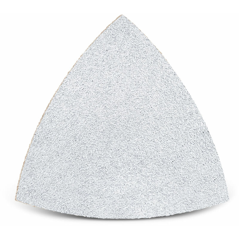 foto del prodotto menzer white carte abrasive velcrate, 82 mm, p. levigatrici a delta, corindone normale 50 pz. g120