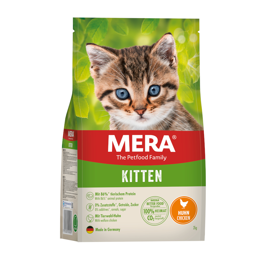 foto del prodotto mera cats kitten pollo crocchette per gattini 2 kg