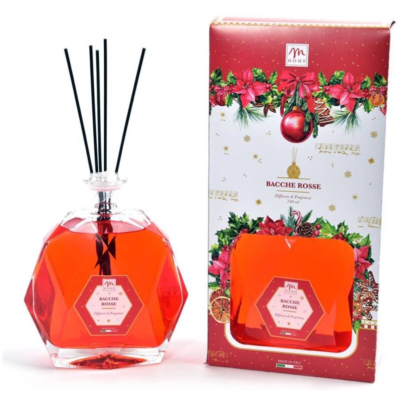 foto del prodotto mercury diffusore di essenza profumatore a sticks con bacchetti profumatore per ambienti da 700 ml soffice natale