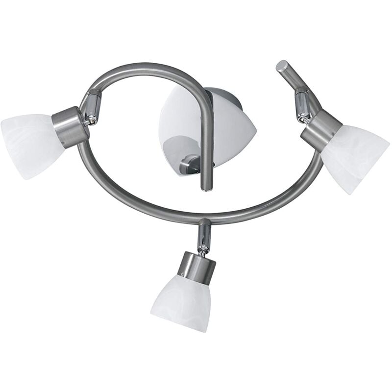 foto del prodotto mercury trio 8161931 07 lampada da soffitto con alogena, in nichel opaco, vetro bianco g9, 28 w classe di efficienza energetica c trio leuchten