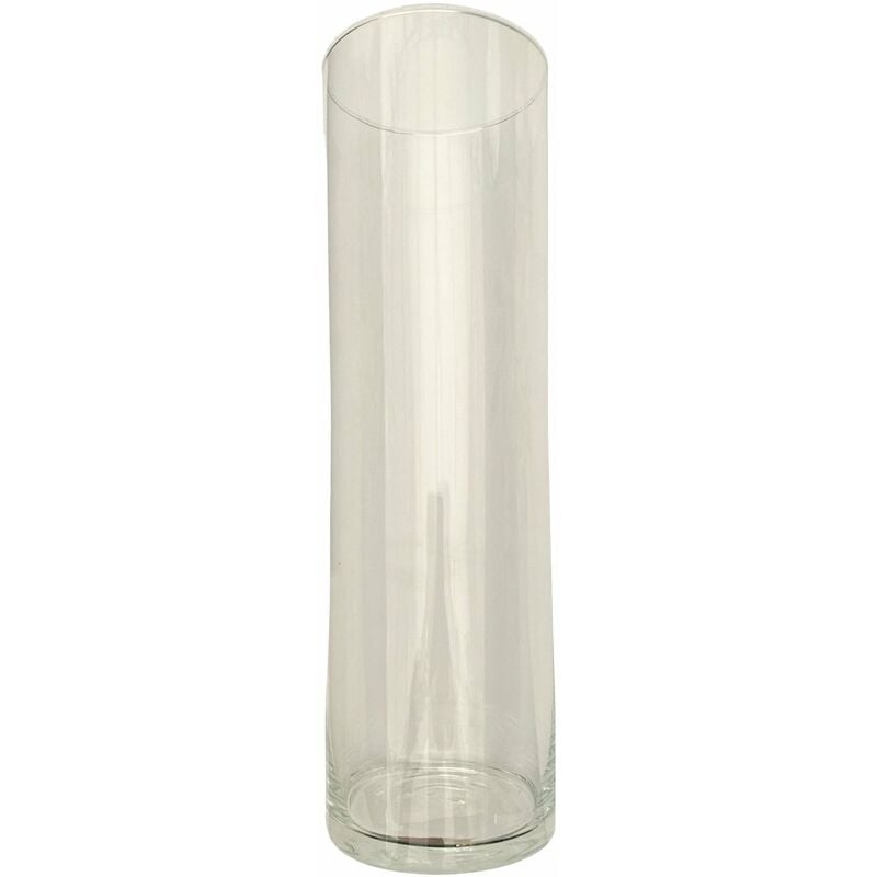 foto del prodotto mercury vaso trasparente cilindro in vetro per fiori e piante, decorazione da interno ed esterno, 39 x h 30 cm
