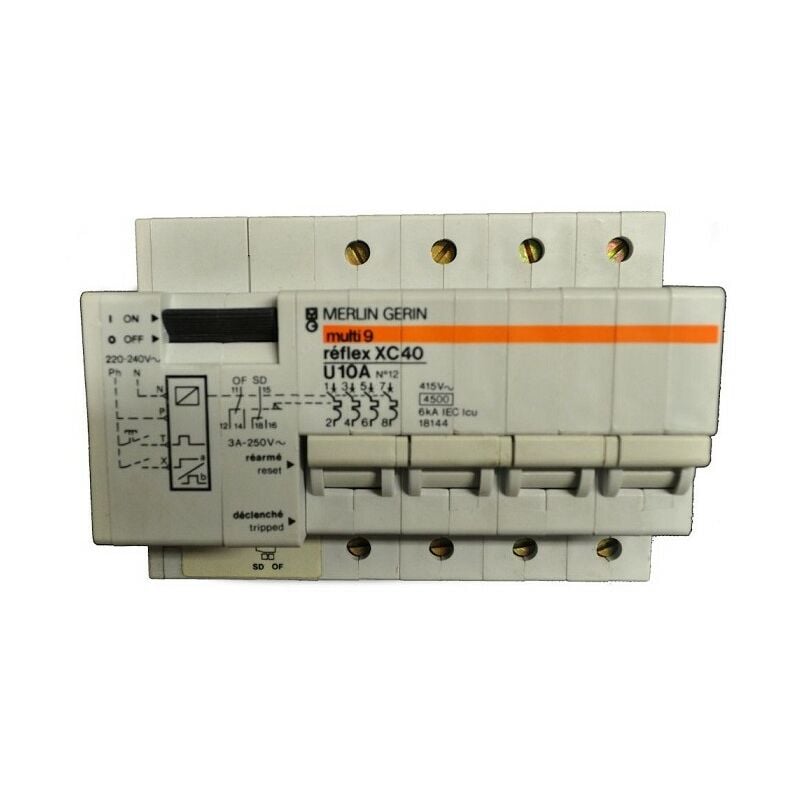 foto del prodotto merlin gerin 18144 interruttore automatico reflex xc40 4p 10a curva c 220 240vca
