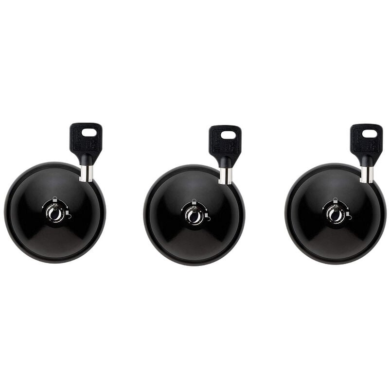 foto del prodotto meroni ufo smart duo lock nero per porta posteriore e 2 lati di servizio 3 chiavi 8090s233pn