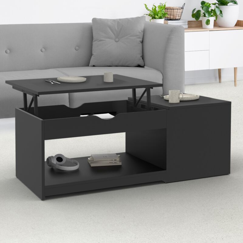foto del prodotto mesa de centro elevable elea con estuche de madera negro