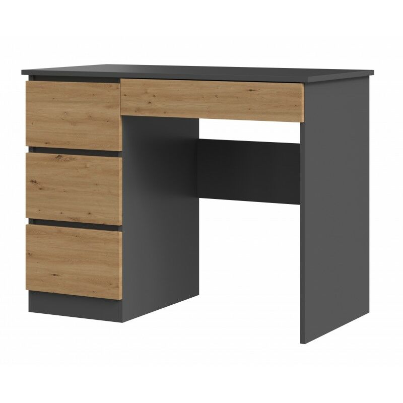 foto del prodotto meso scrivania dritta moderna ufficio camera da letto 98x51x76 cm 4 cassetti