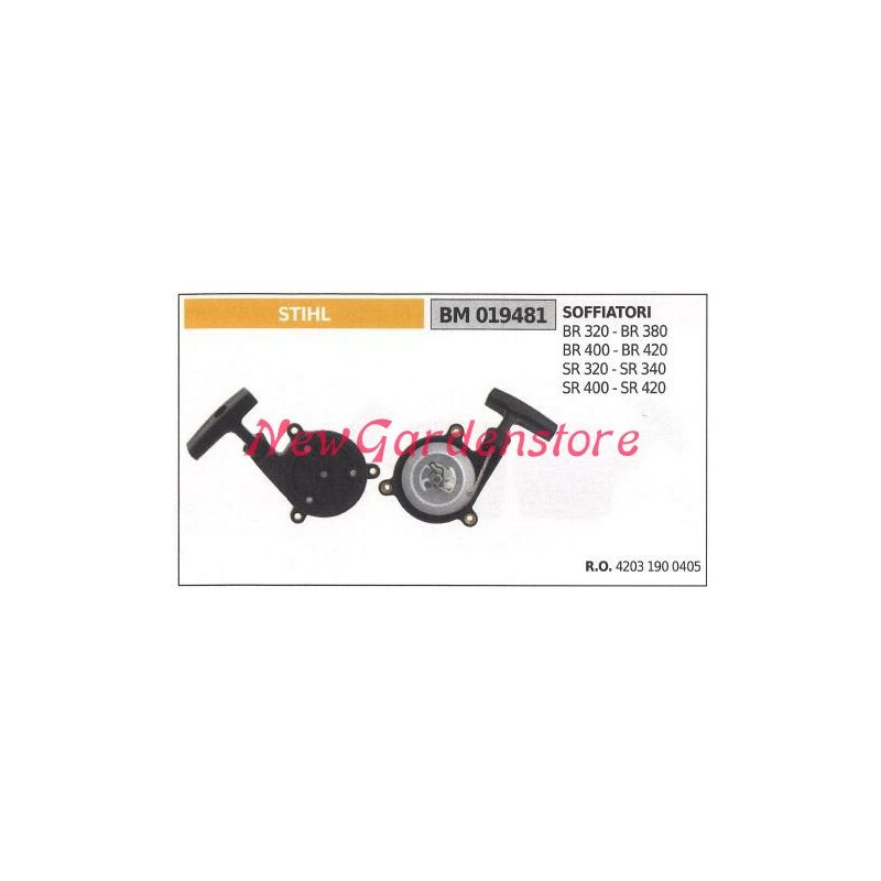 foto del prodotto messa in moto stihl motore soffiatore br 320 380 400 420 sr 320 340 400 019481